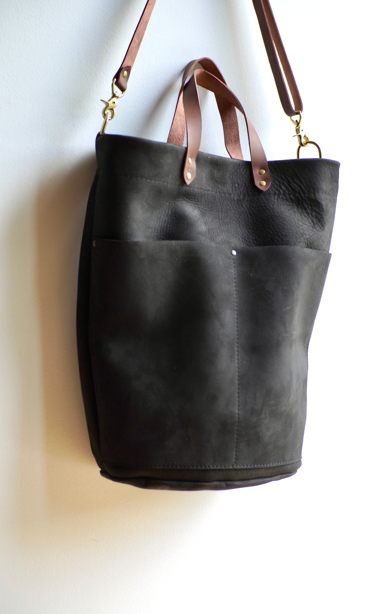Nubuck Leather Bucket Bag