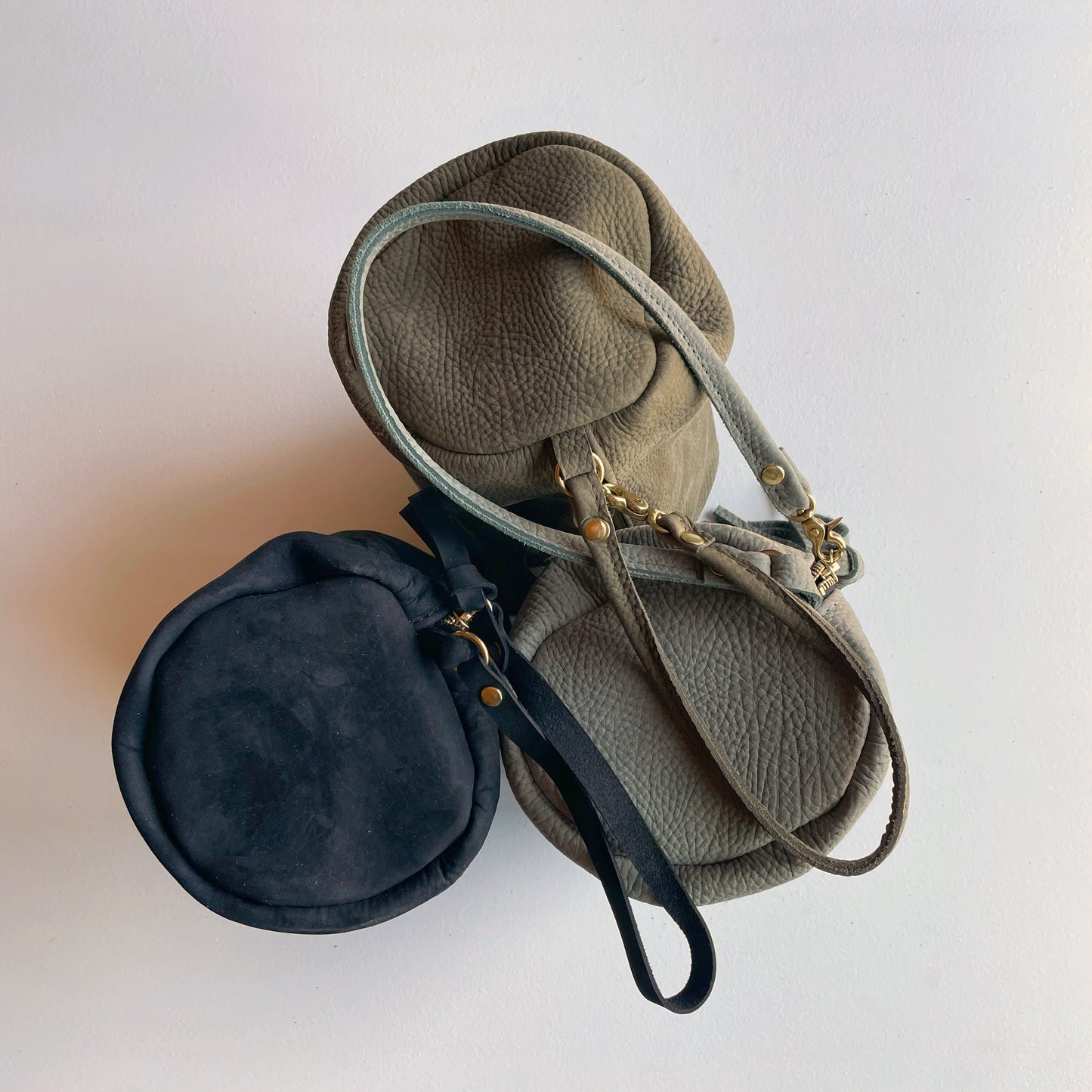 Nubuck Leather Travel Dopp Bags