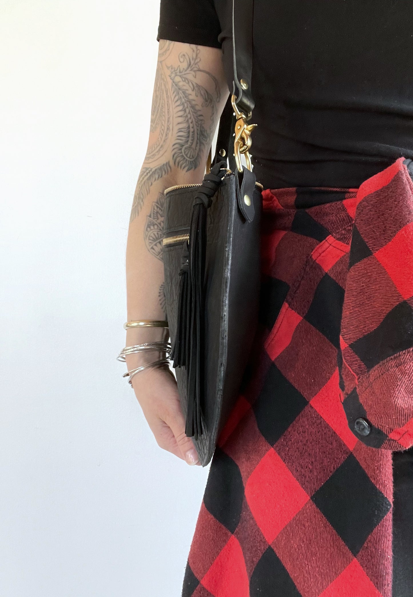 Vegetable Tanned Grained Leather Handbag