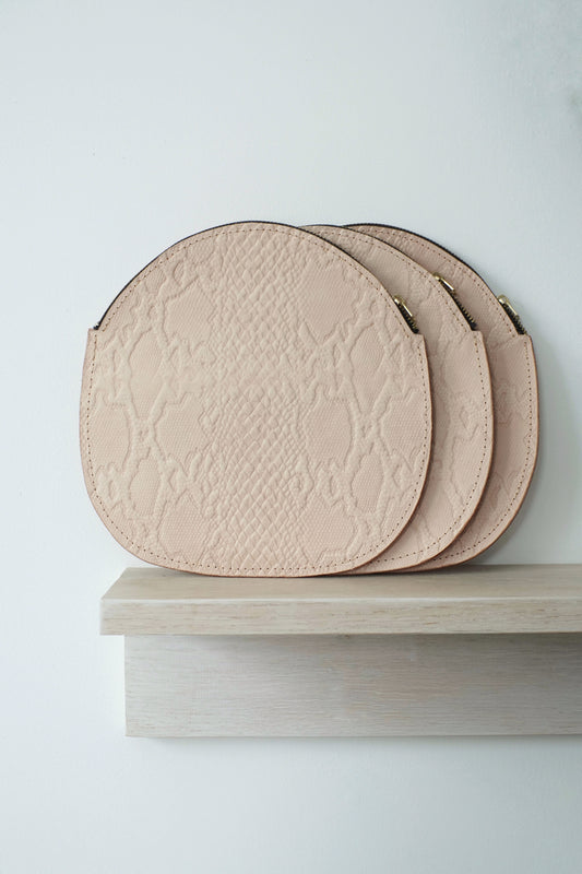 Embossed Leather Clutch