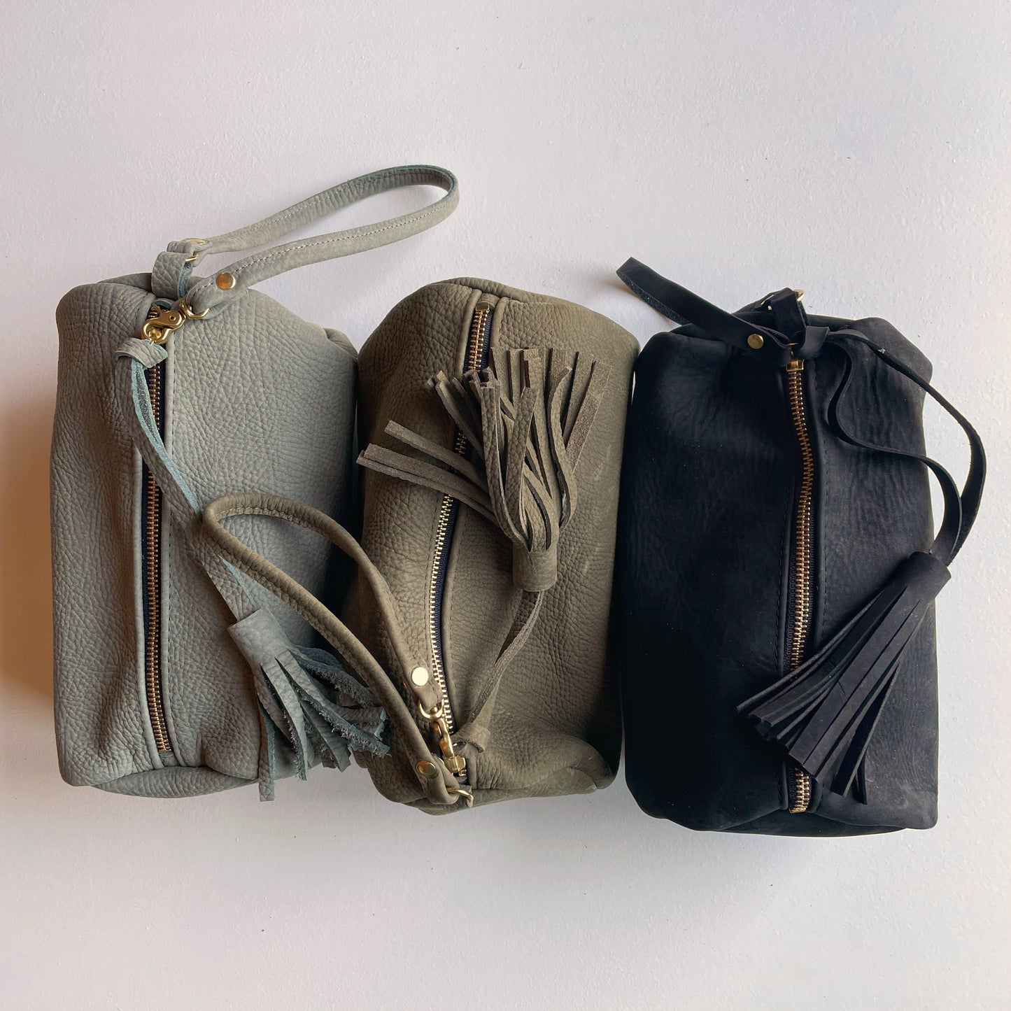 Nubuck Leather Travel Dopp Bags