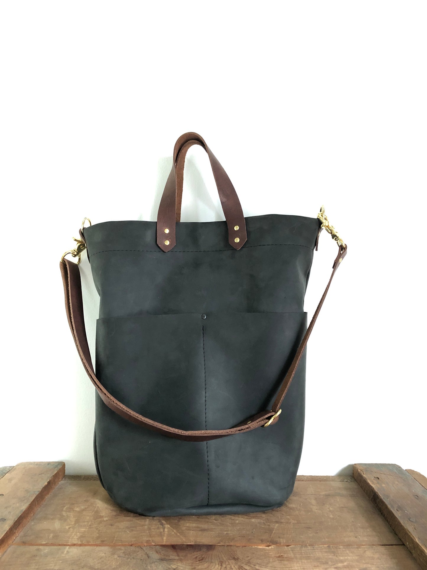 Nubuck Leather Bucket Bag